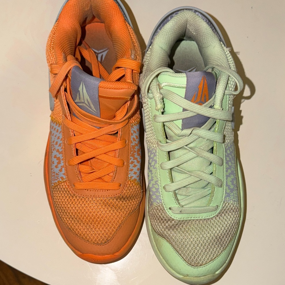 Kids' Orange And Green Athletic Shoes